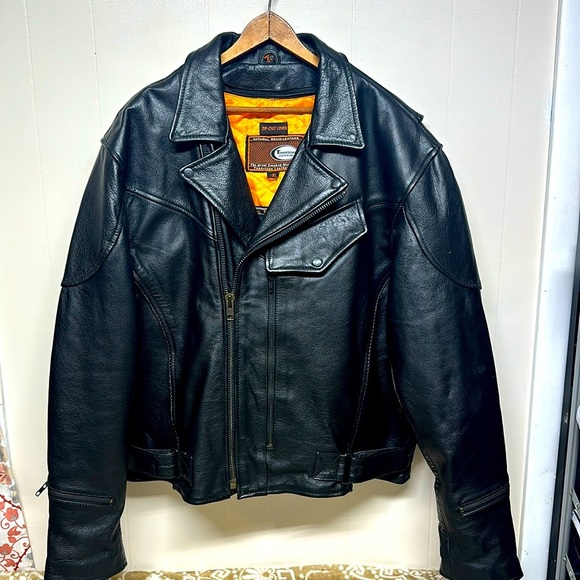 Tennessee Full Grain Leather Motorcycle Jacket with Zip out Liner Sz 2X - Picture 1 of 16